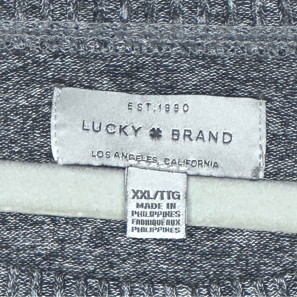 Lucky Brand Heathered Gray Top Size XXL - Picture 3 of 3